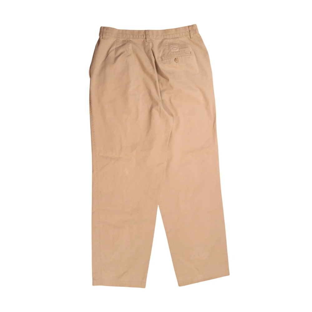 Ralph Lauren Chino Pants Womens 14 Tan Beige Pleated High Waist Cotton Made USA - Picture 7 of 8